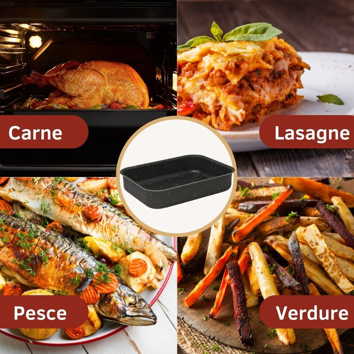 Teglia Forno Rettangolare Lasagnera Antiaderente tipologie di cibo da cucinare