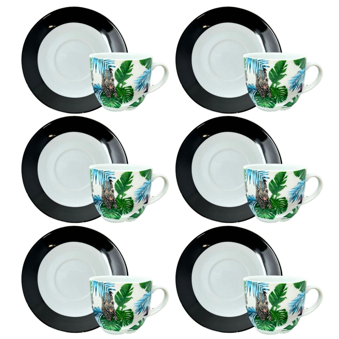 Set 6 Tazzine Caffè con Piattino - Cardamomo | Design Raffinato e Colorato