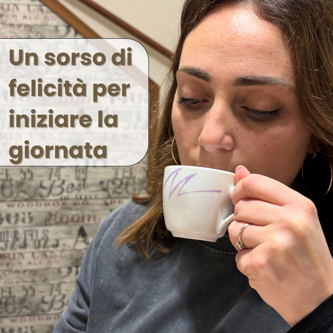 Set 6 Tazzine Caffè con Piattino - Tahin | Eleganza in Porcellana