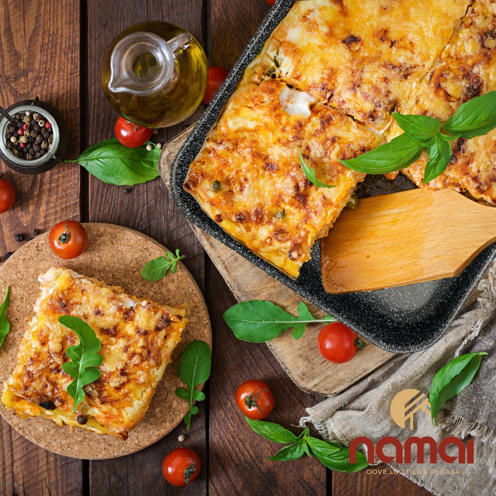 Teglia forno antiaderente in alluminio, lasagnera, per lasagne