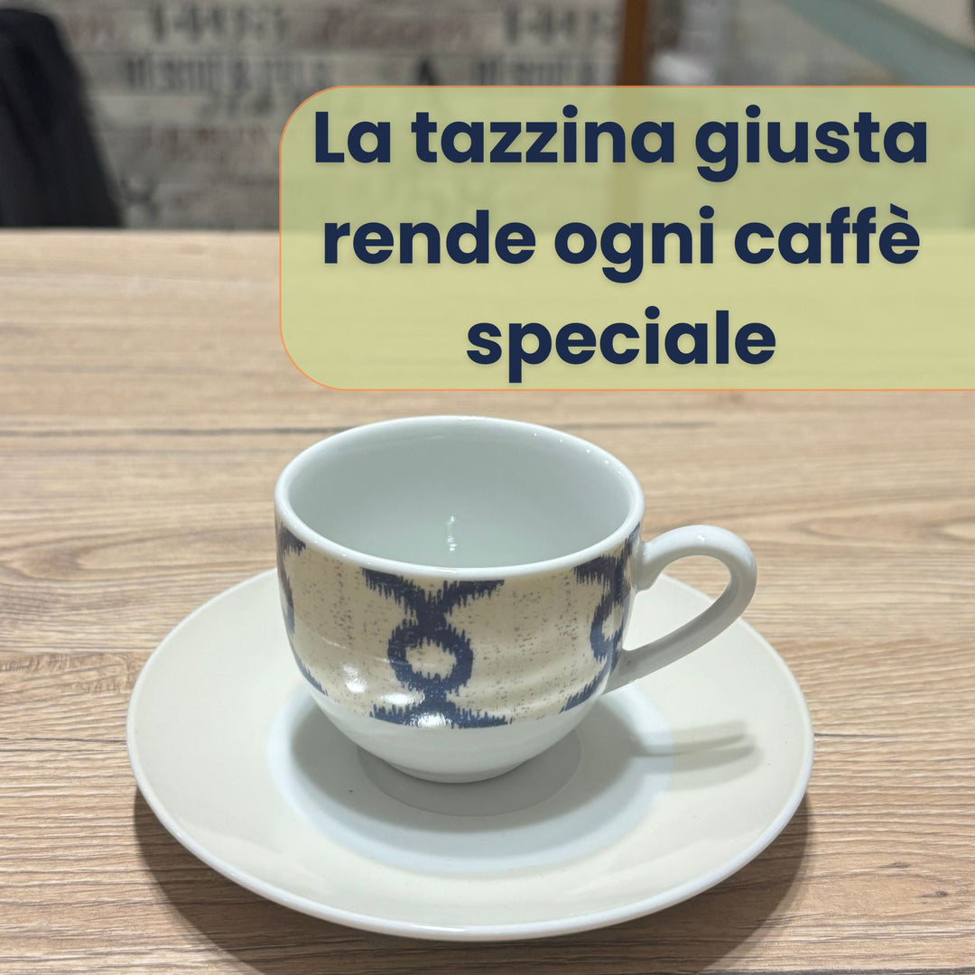 Set 6 Tazzine Caffè con Piattini - Papavero | Porcellana Elegante e Raffinata