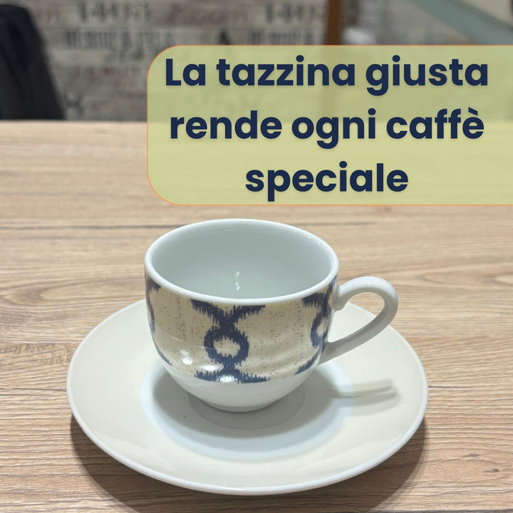 Set 6 Tazzine Caffè con Piattini - Papavero | Porcellana Elegante e Raffinata
