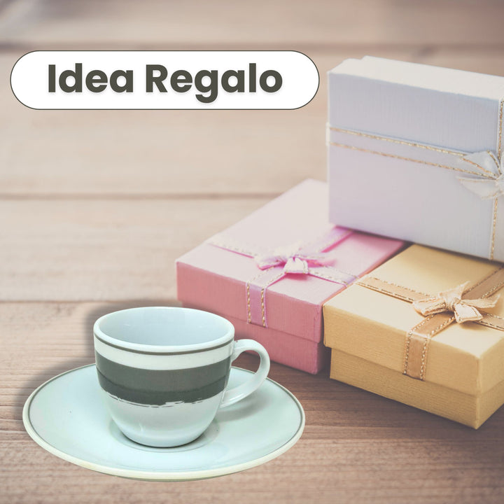 Set 6 Tazzine Caffè con Piattino - Manta | Eleganza in Porcellana