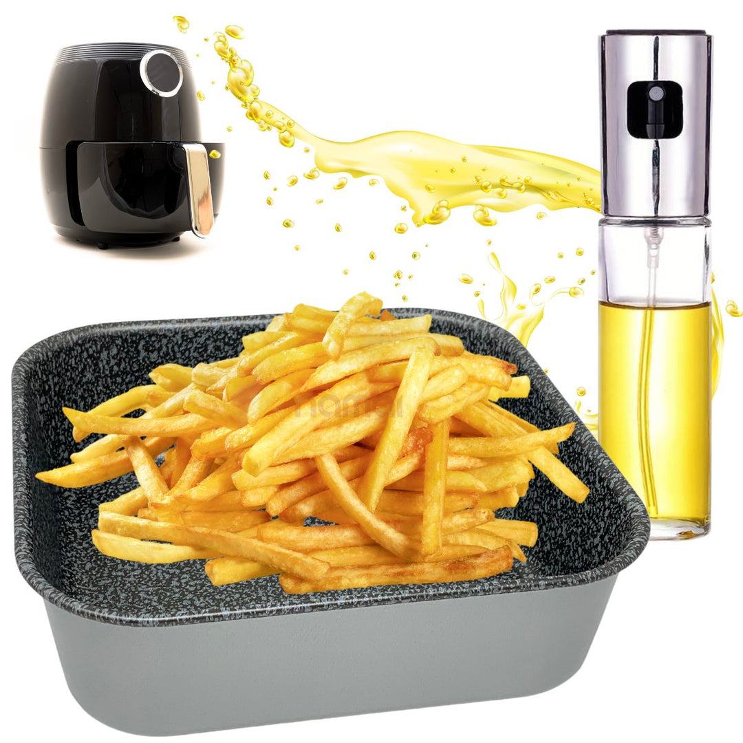 Set Teglia 20x20 e Spruzzino Olio | Cucina Sana e Croccante con Facilità