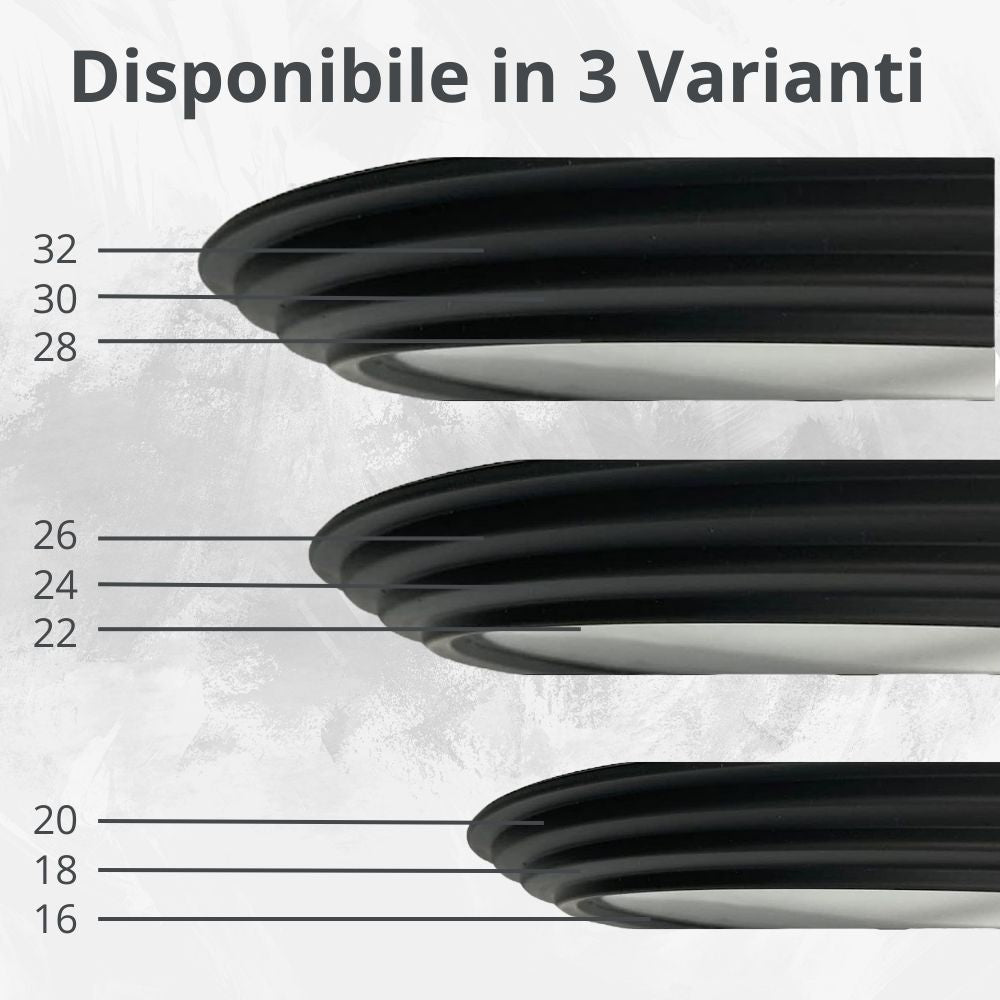 Coperchio Universale per Pentole Vetro Temperato con Bordo in Silicone | Nero (33632974) (38866359)