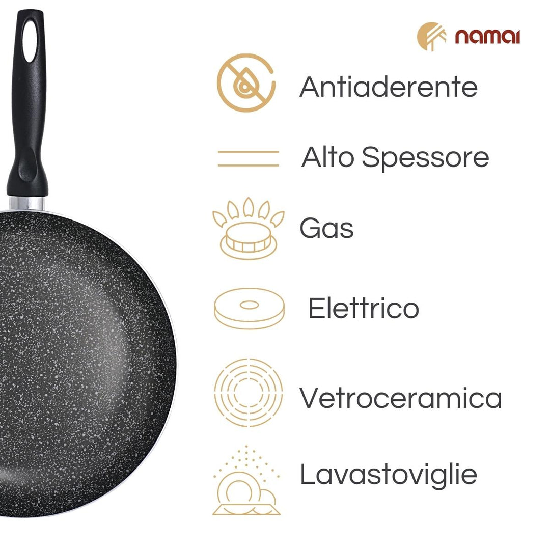 Padella Antiaderente adatta alla lavastoviglie cottura Uniforme adatta a forno a gas ed elettrico , vetroceramica
