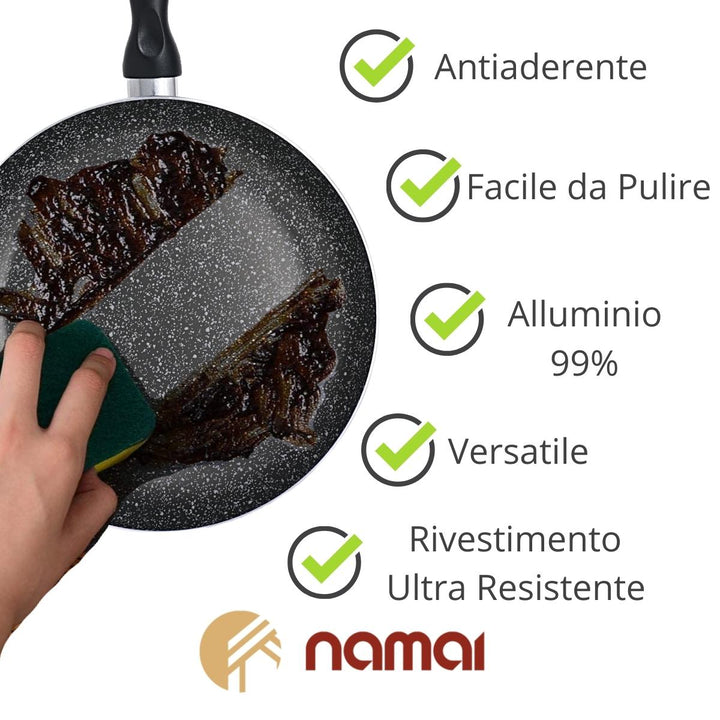 Padella Antiaderente adatta alla lavastoviglie cottura uniforme facile da pulire , ultra resistente e versatile