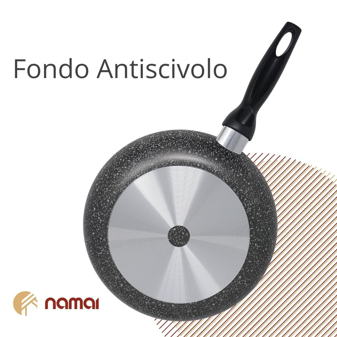 Padella antiaderente fondo antiscivolo
