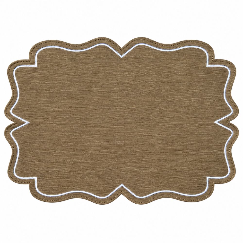 Set 6 Sottopiatti Chic Similpelle | Sabbia