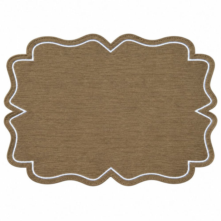 Set 6 Sottopiatti Chic Similpelle | Sabbia