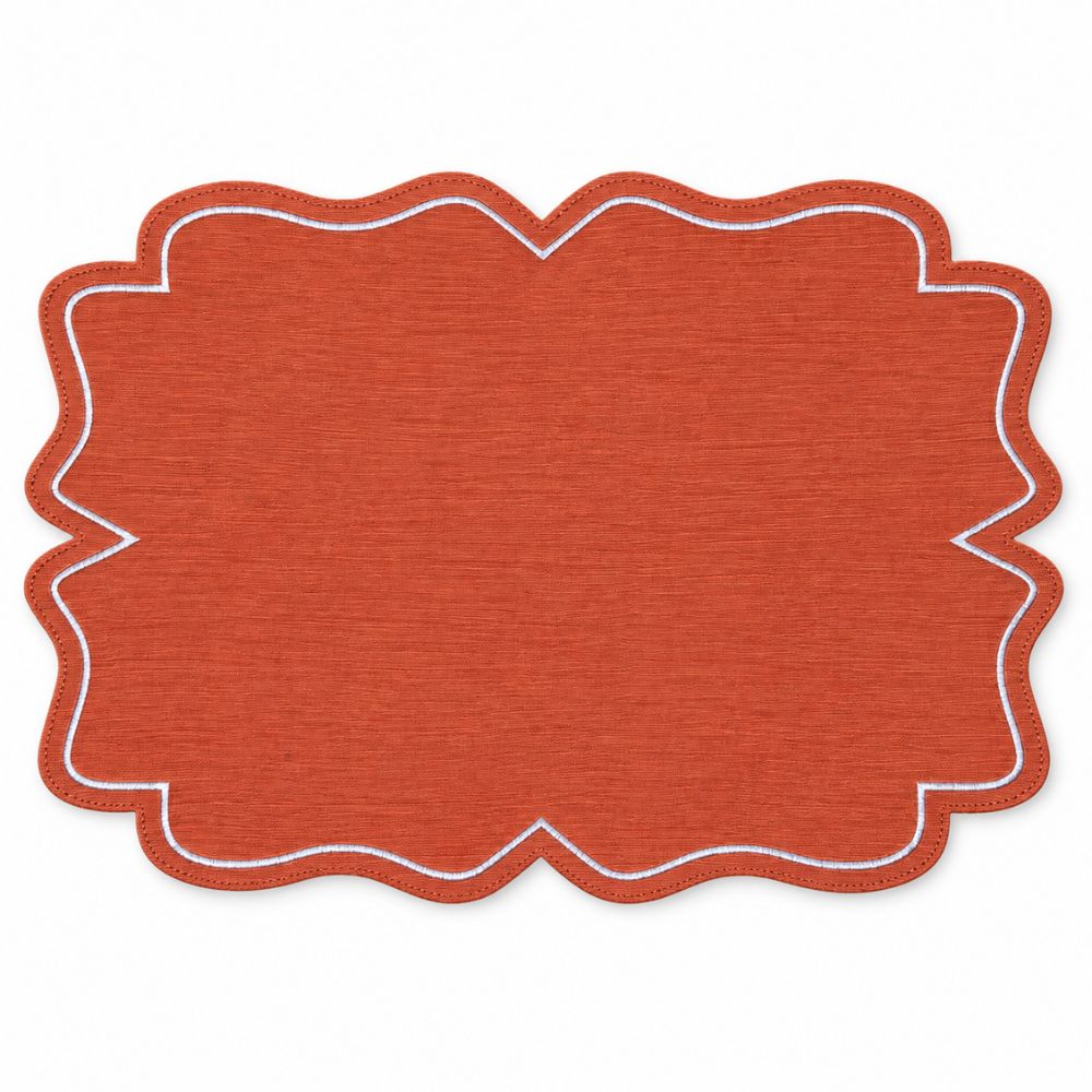 Set 6 Sottopiatti Chic Similpelle | Arancione