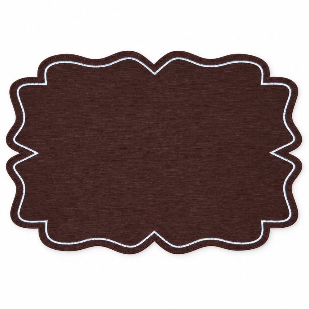 Set 6 Sottopiatti Chic Similpelle | Marrone