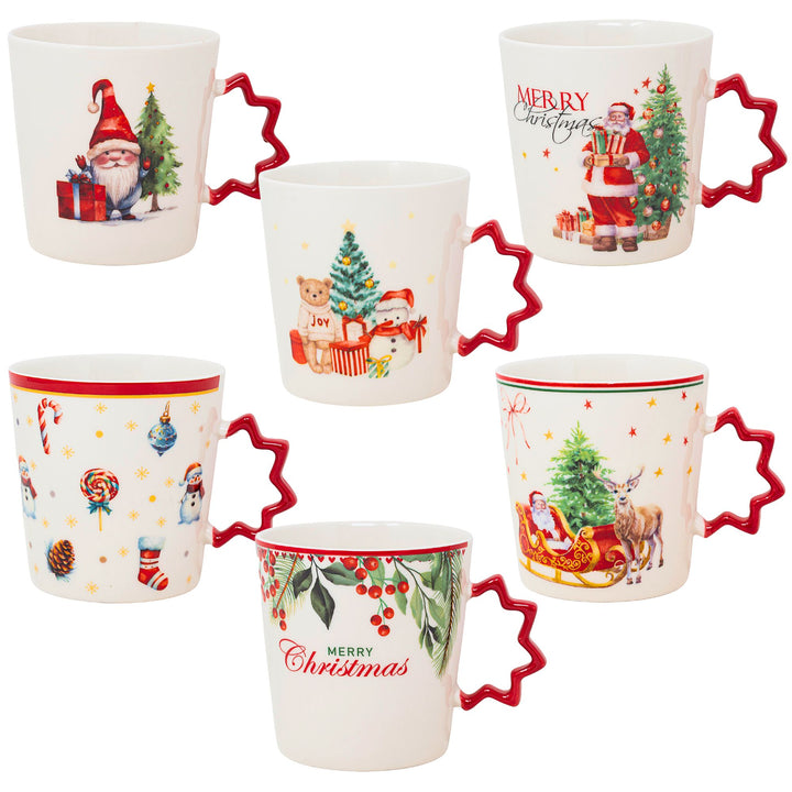 Set 6 Mug in Porcellana 250 ml – Christmas Mix | Allegria in Tavola