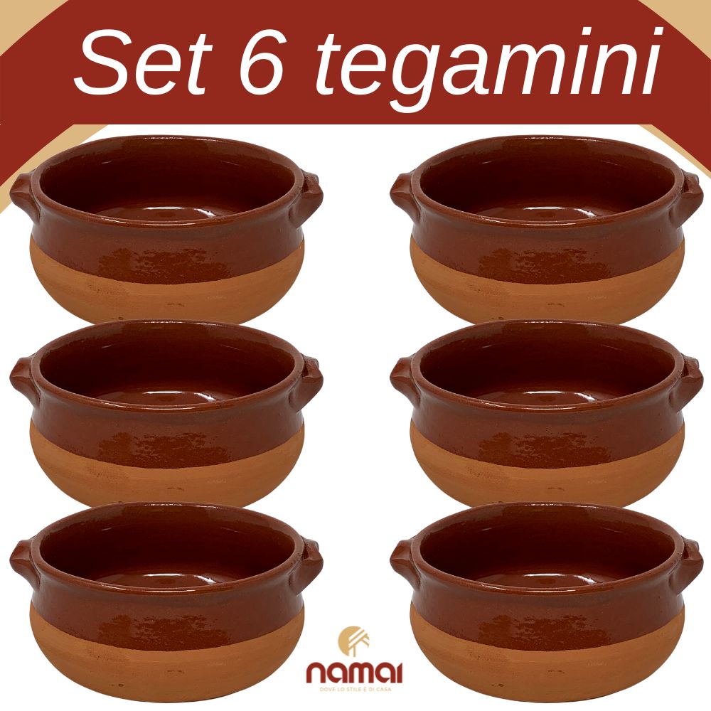 Set 6 tegamini Namai Made In Italy qualità artigianale