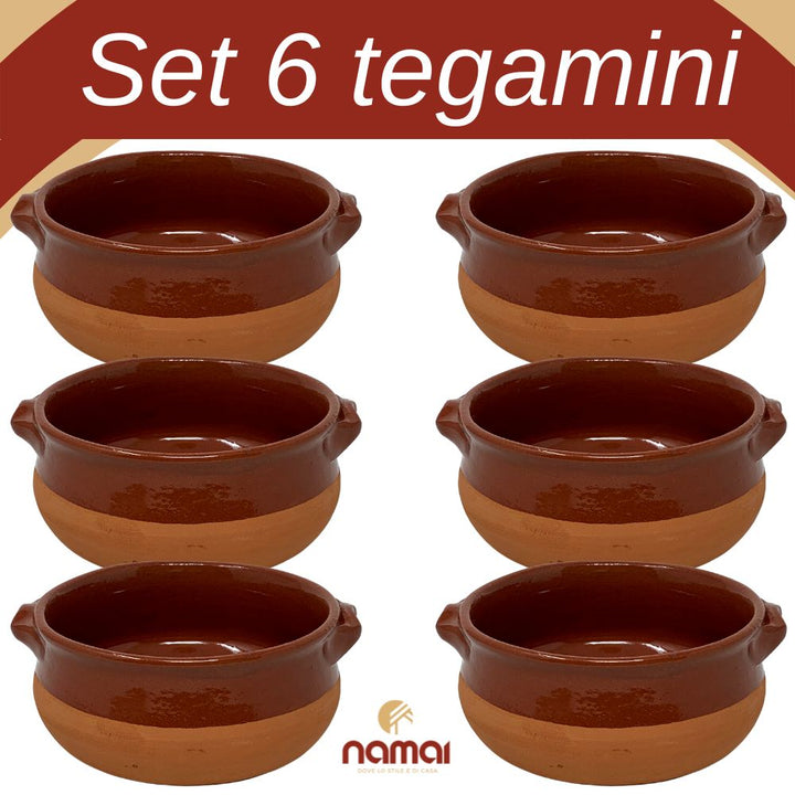 Set 6 tegamini Namai Made In Italy qualità artigianale