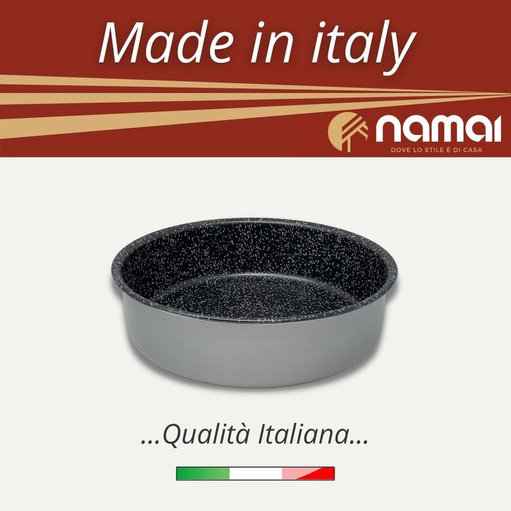 Tortiera in alluminio antiaderente cottura perfetta, Made In Italy, qualità italiana.