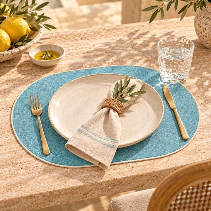 Set 6 Sottopiatti - Tovagliette Ovale - 45x30 | Cielo