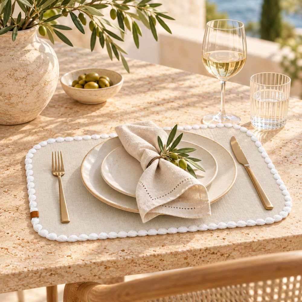 Set 6 Sottopiatti - Tovagliette Rettangolari - 38cm | Grigio