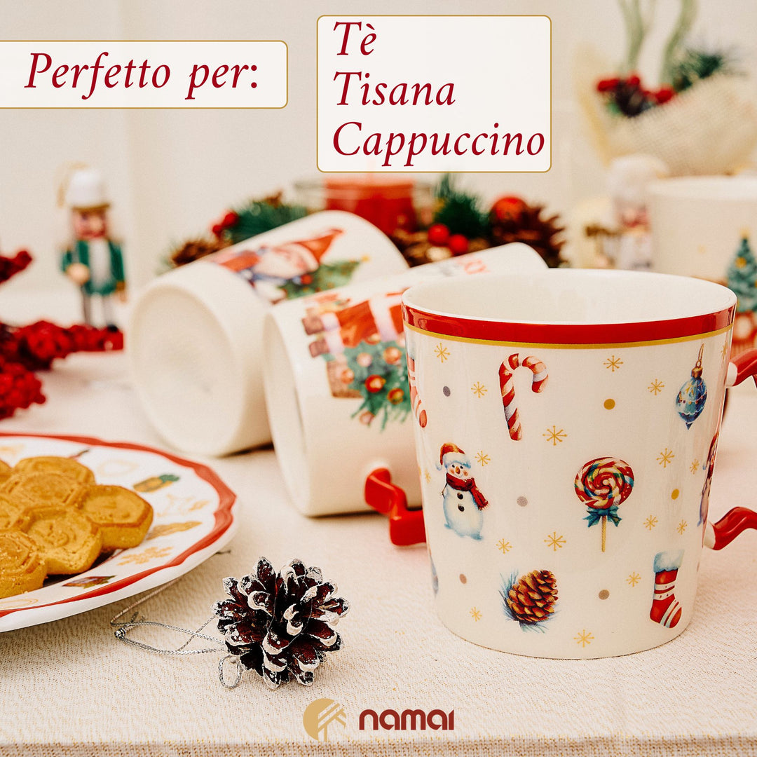 Set 6 Mug in Porcellana 250 ml – Christmas Mix | Allegria in Tavola