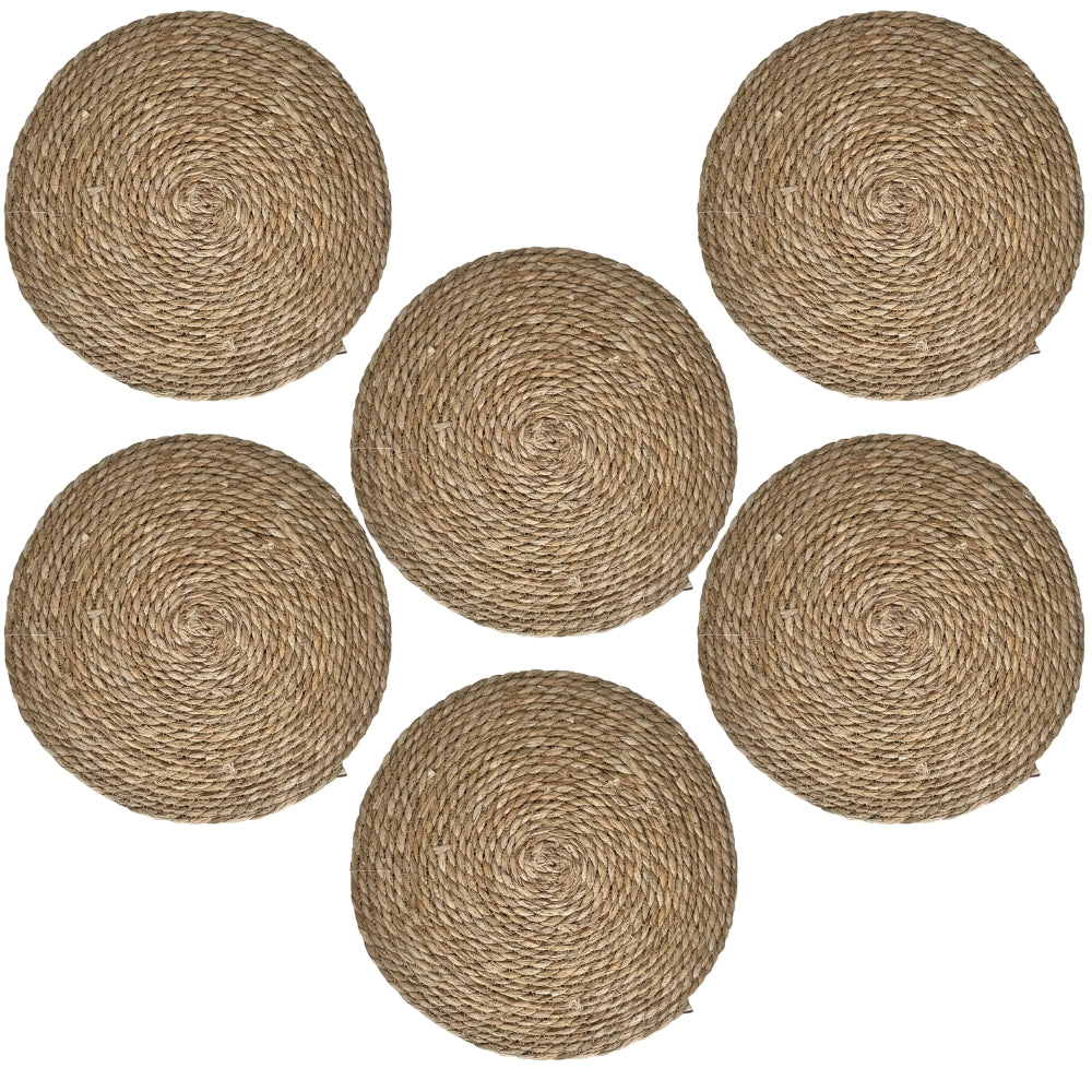 Set di 6 Sottopiatti Rotondi in Fibra di Mais, 38 CM Ø