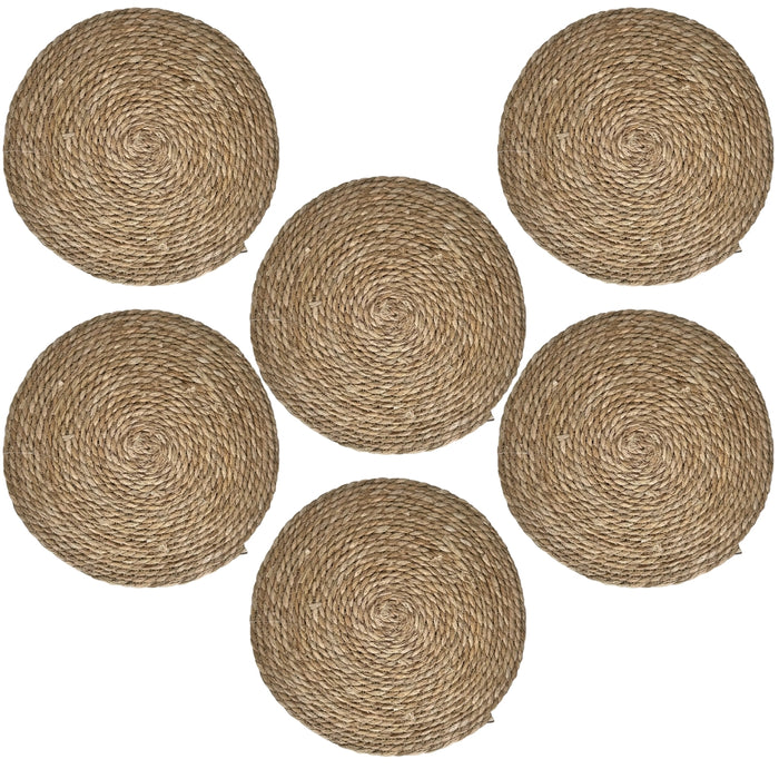 Set di 6 Sottopiatti Rotondi in Fibra di Mais, 38 CM Ø