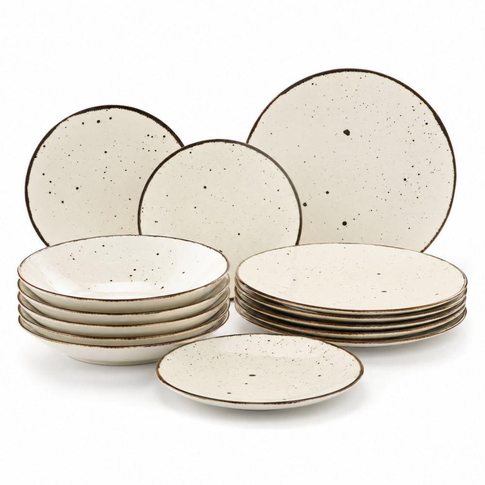 Terra d’Autunno Essenziale Ivory — servizio Cottage Ivory 18 pezzi