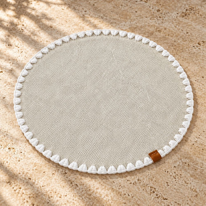 Set 6 Sottopiatti - Tovagliette Tonde - 38cm | Grigio