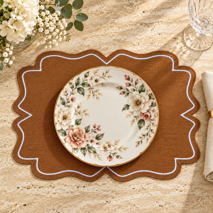 Set 6 Sottopiatti Chic Similpelle | Terra