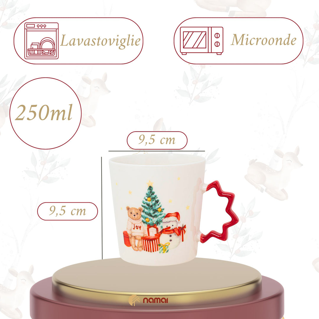 Set 6 Mug in Porcellana 250 ml – Christmas Mix | Allegria in Tavola