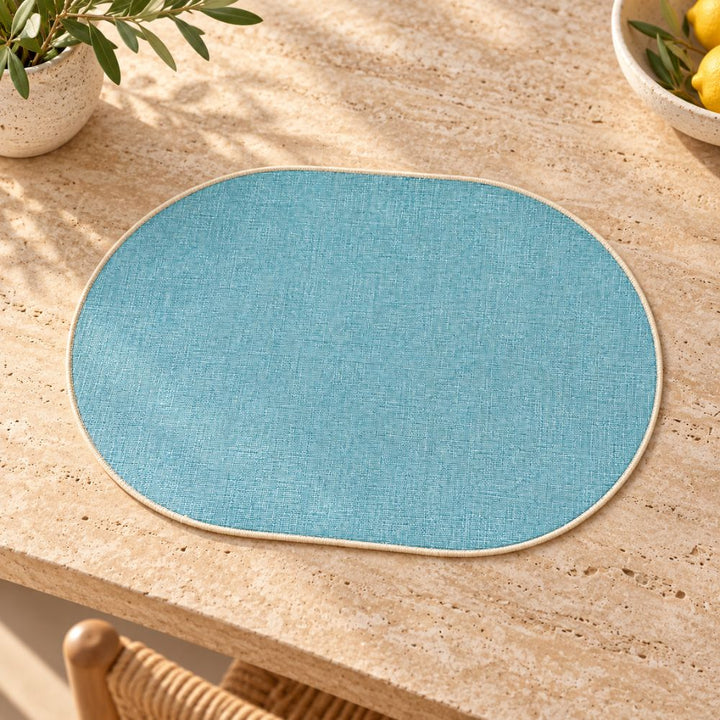 Set 6 Sottopiatti - Tovagliette Ovale - 45x30 | Cielo