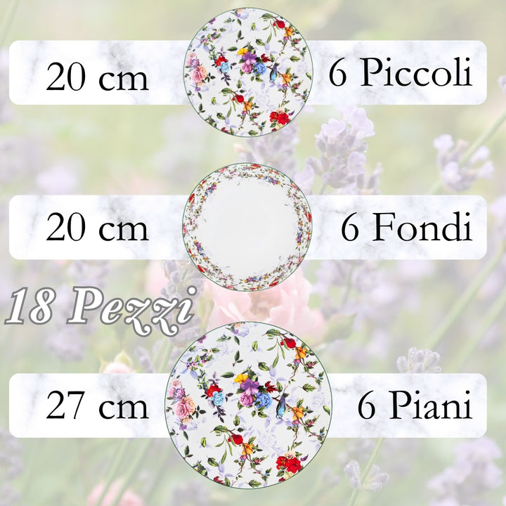 Servizio Piatti 18 Pezzi in Porcellana – Collezione Asturias | Raffinatezza e Armonia Naturale