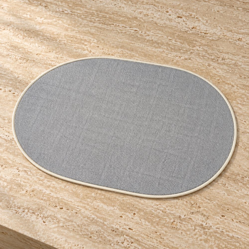 Set 6 Sottopiatti - Tovagliette Ovale - 45x30 | Grigio