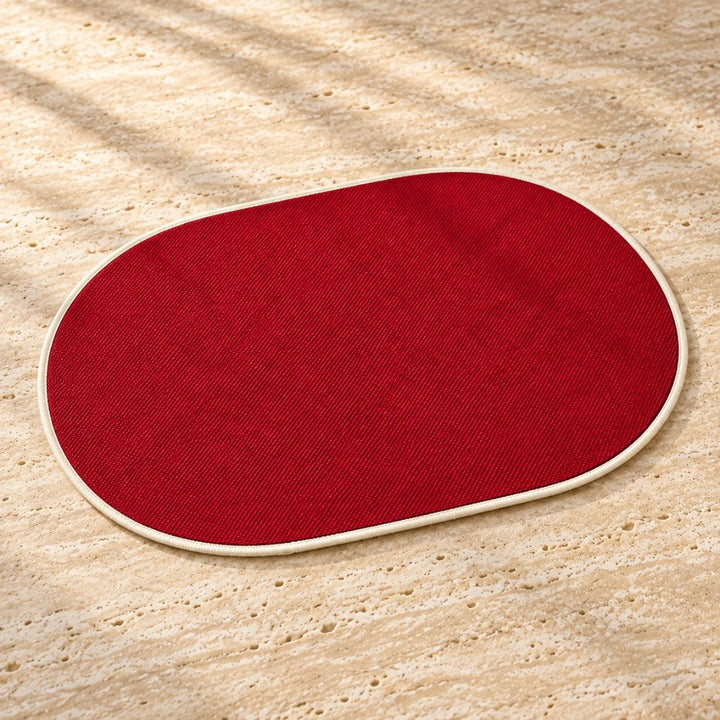 Set 6 Sottopiatti - Tovagliette Ovale - 45x30 | Bordeaux
