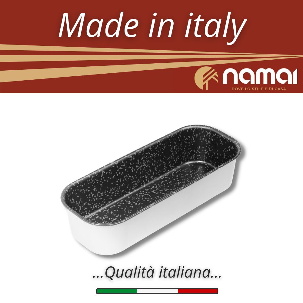 Stampo plumcake, stampo pane dolci, rivestimento antiaderente per cottura uniforme. Misure interne 30cm x 11,5cm. Misure esterne 31,5cm x 12,5cm, Made In Italy, qualità italiana.