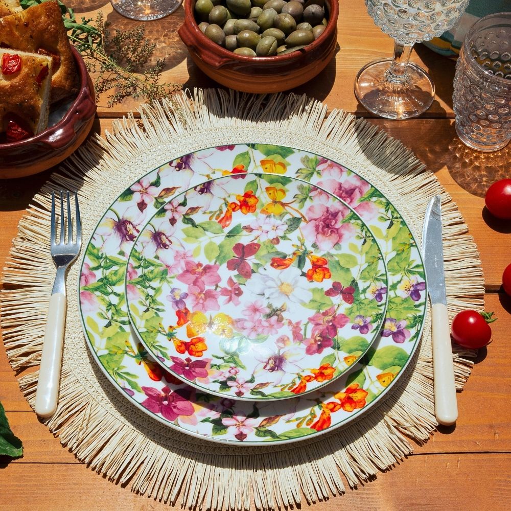 Servizio Piatti 18 Pezzi in Porcellana – Spring | Colore e Freschezza sulla Tua Tavola