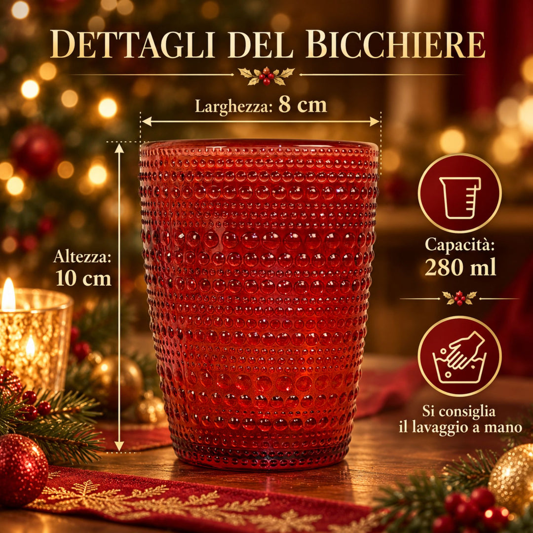 Set 6 Bicchieri Acqua – Un Tocco di Eleganza e Magia per la Tua Tavola