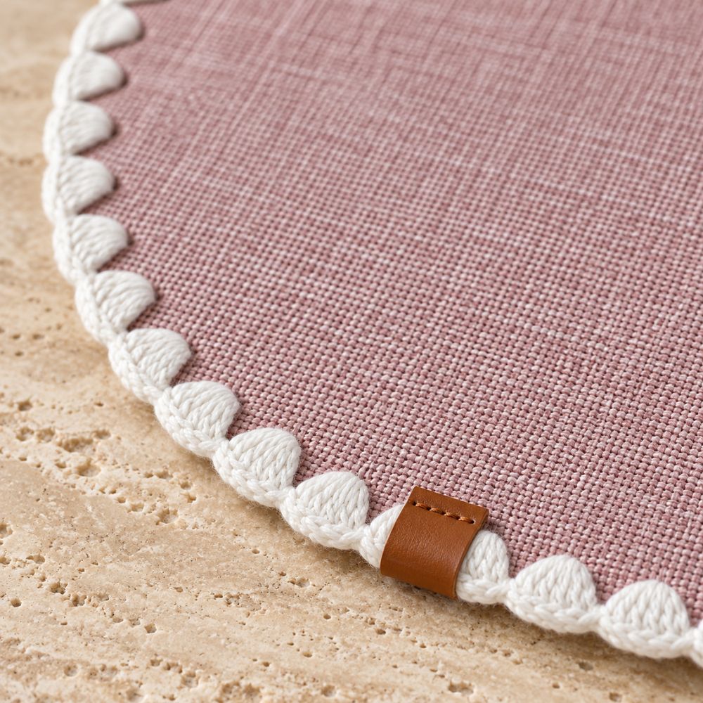Set 6 Sottopiatti - Tovagliette Tonde - 38cm | Rosa