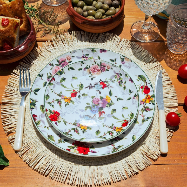 Servizio Piatti 18 Pezzi in Porcellana – Collezione Asturias | Raffinatezza e Armonia Naturale