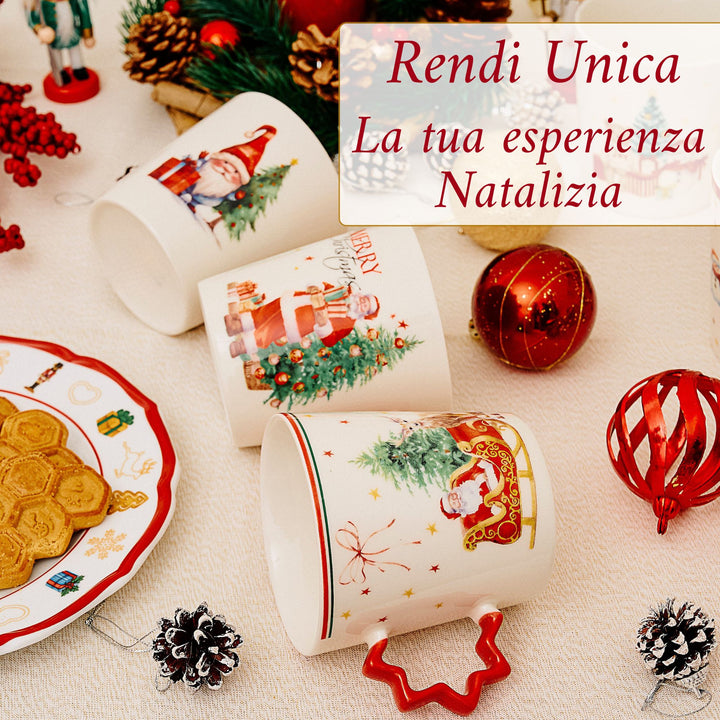 Set 6 Mug in Porcellana 250 ml – Christmas Mix | Allegria in Tavola
