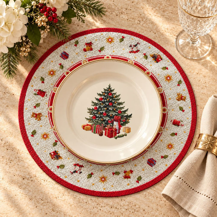 Set 6 Sottopiatti Natalizi – Christmas Tree Ø38 cm