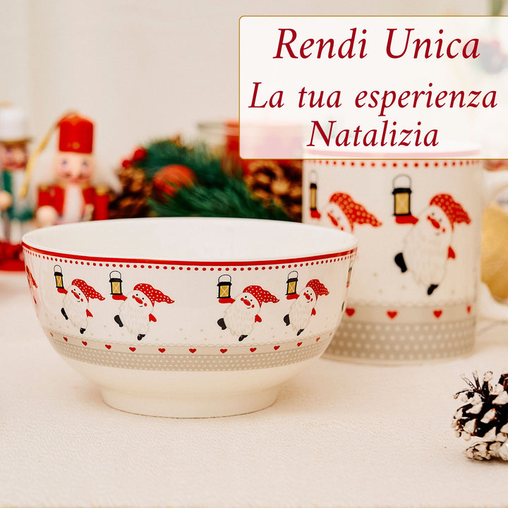 Set 2 Mug + 2 Ciotole 310 ml – Gnomi | Colazioni in Festa