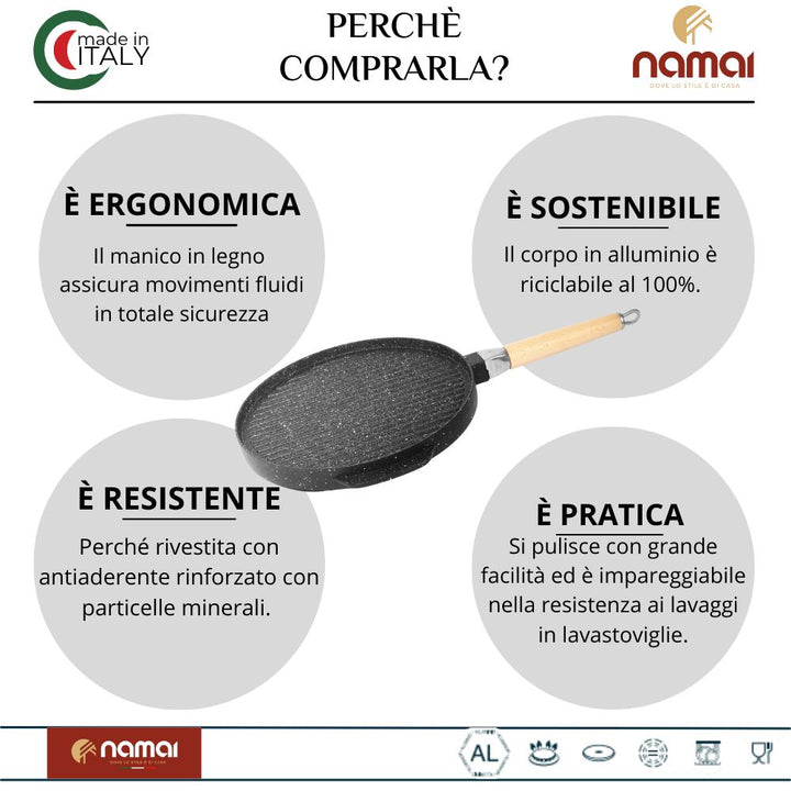 Padella Antiaderente Bistecchiera Antiaderente caratteristiche