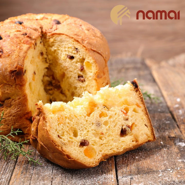 Panettone artigianale natale 1kg con candita, uva passa