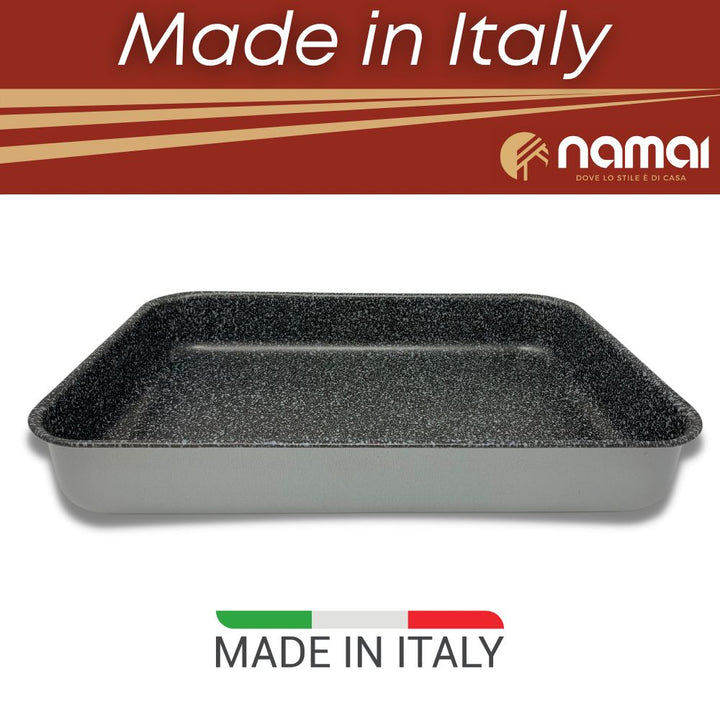 Teglia forno classica antiaderente in alluminio, lasagnera, per lasagne, lasagne alla bolognese, pasta al forno, Made In Italy, qualità italiana
