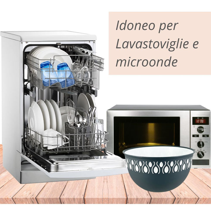 Ciotola colore grigio idoneo per microonde