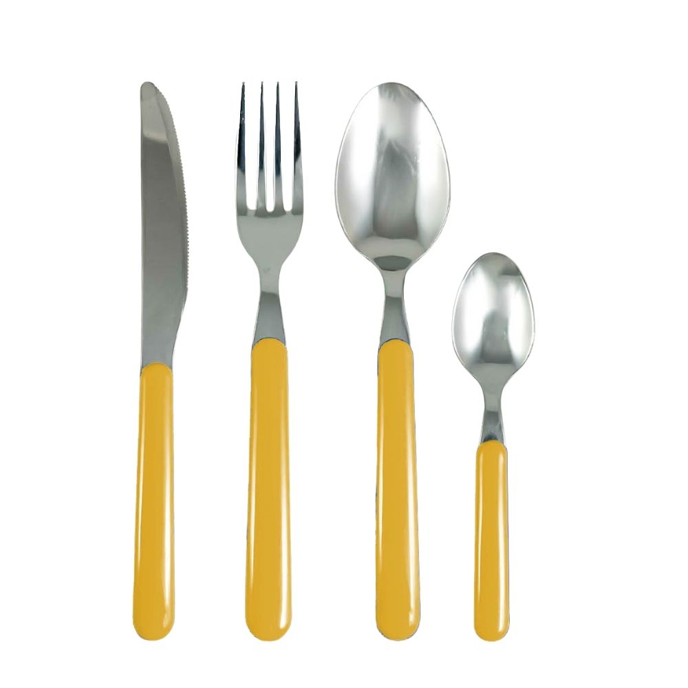 Set 24 Posate con Manico Colorato giallo (33633751) (38867371)