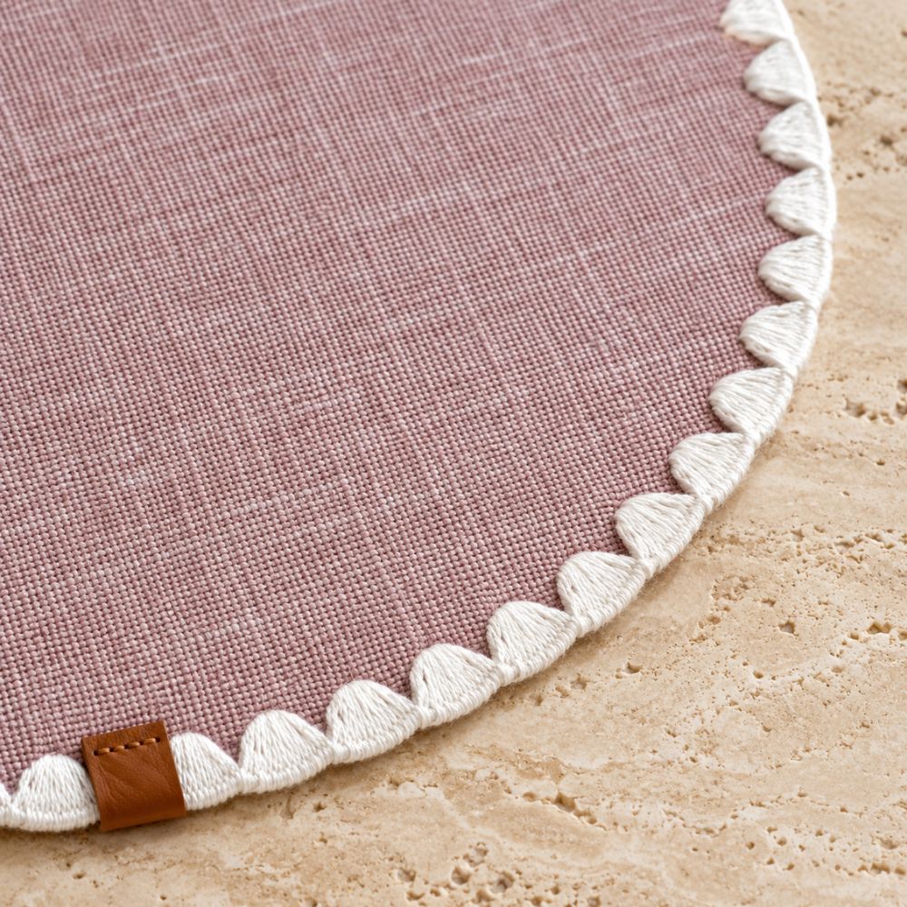 Set 6 Sottopiatti - Tovagliette Tonde - 38cm | Rosa