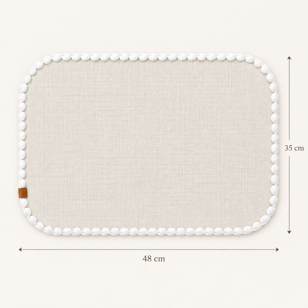 Set 6 Sottopiatti - Tovagliette Rettangolari - 38cm | Grigio