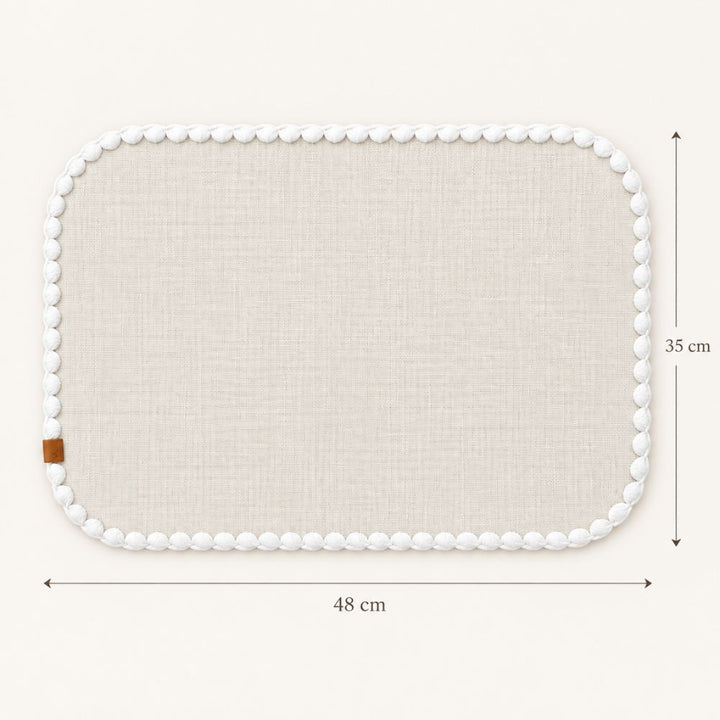 Set 6 Sottopiatti - Tovagliette Rettangolari - 38cm | Grigio