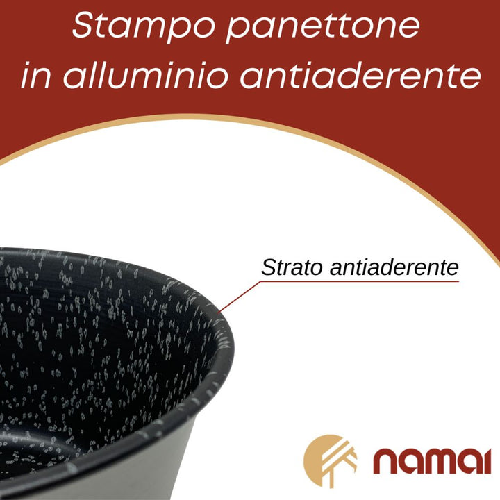 Stampo Panettone 1 kg Antiaderente in alluminio